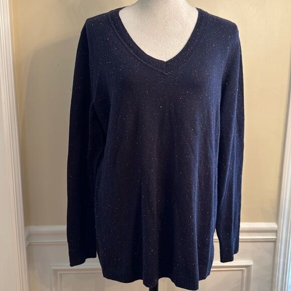 Talbot’s Color Speckled V-Neck Sweater - Picture 1 of 9